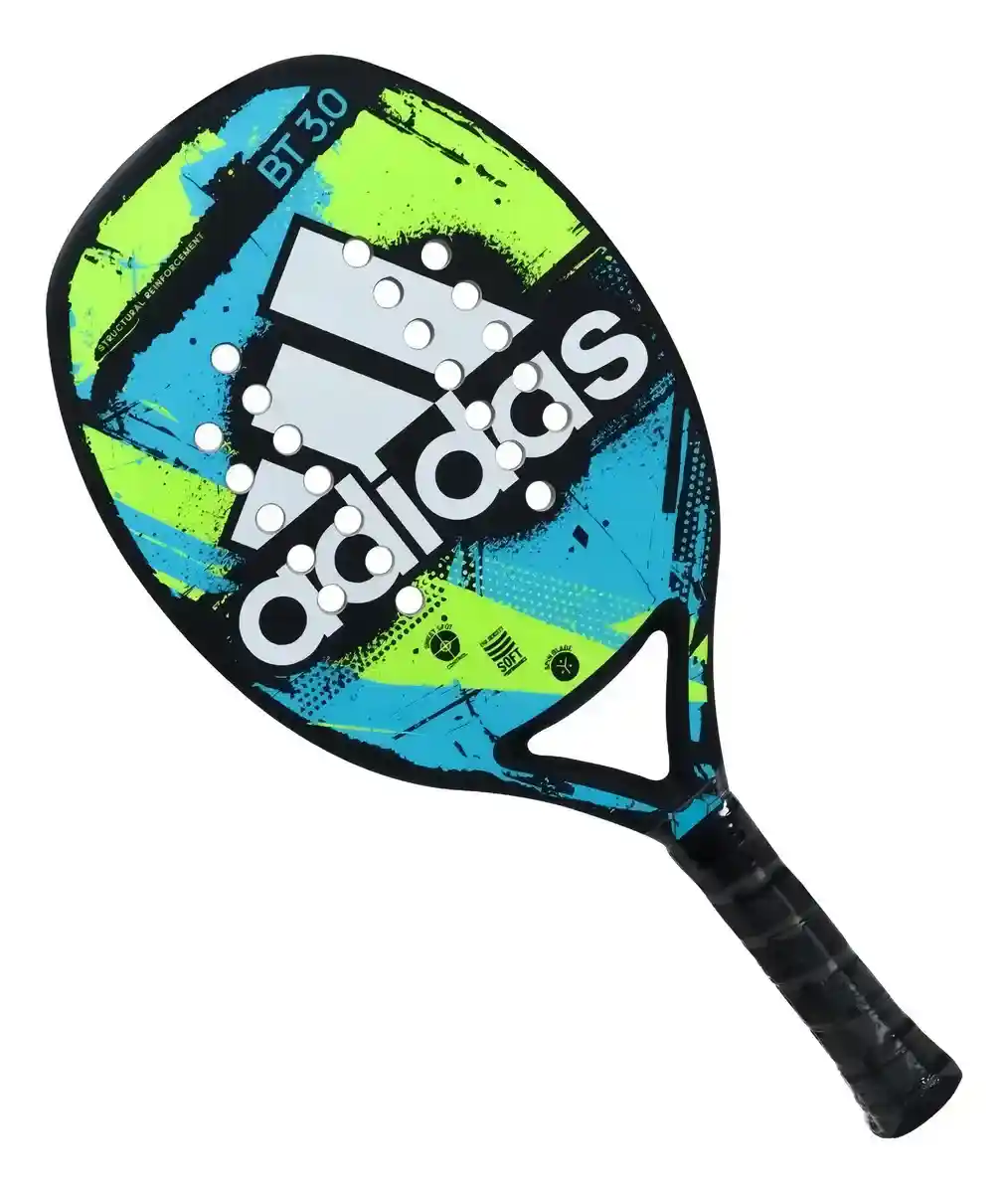 Raquete Adidas BT 3.0 azul e verde de beach tennis